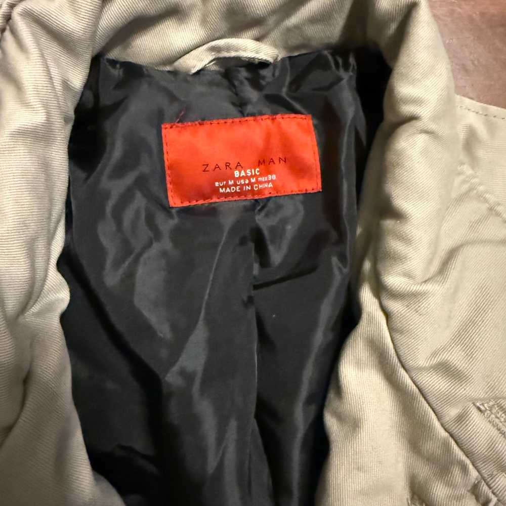 Zara Beige Trench Coat with Black Lining - Picture 5 of 5